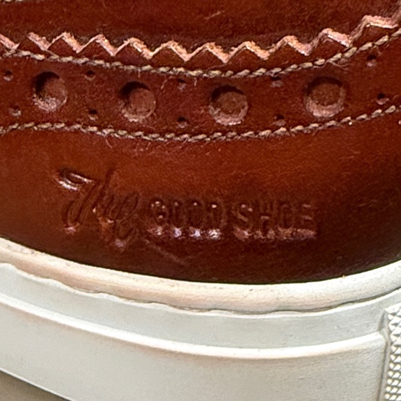 Sneakers by Grenson Men's Brown Leather Brogue Wingtip Sneakers 11W - Picture 10 of 14